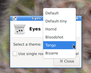 eyes that follow your mouse for the Xfce4 panel