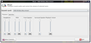 Xfce mixer application