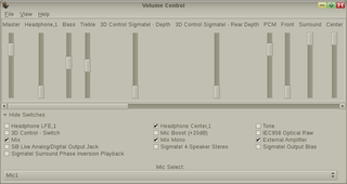 Xfce mixer application