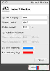 network load monitor plugin for the Xfce4 panel
