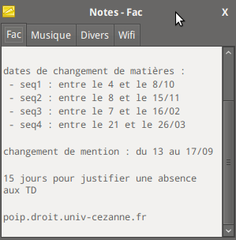 Notes application for the Xfce4 desktop