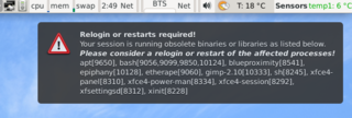 Relogin or restarts required (after "apt upgrade")
