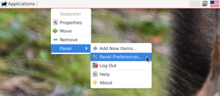 panel for Xfce4 desktop environment