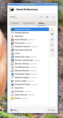 panel for Xfce4 desktop environment