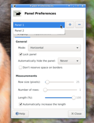 panel for Xfce4 desktop environment