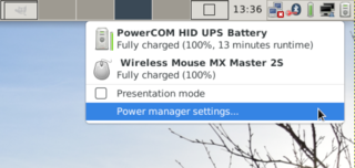 power manager plugins for Xfce panel