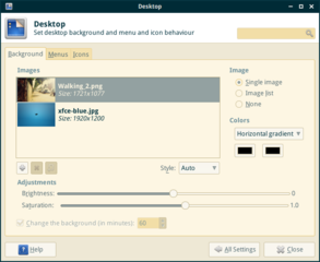 graphical application for managing Xfce settings