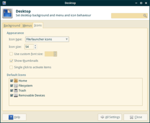graphical application for managing Xfce settings