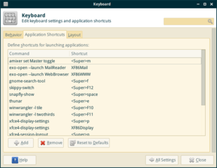 graphical application for managing Xfce settings