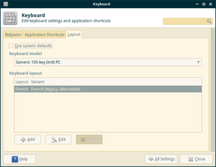 graphical application for managing Xfce settings