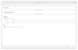 graphical application for managing Xfce settings