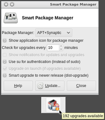 Smart Package Manager plugin for xfce4-panel