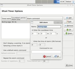 timer plugin for Xfce panel