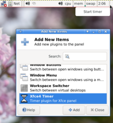 timer plugin for Xfce panel