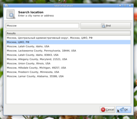weather information plugin for the Xfce4 panel