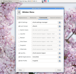 Alternate menu plugin for the Xfce desktop environment