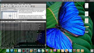 Xfce desktop background, icons and root menu manager