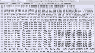 Oblique version of the Terminus font