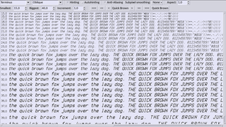 Oblique version of the Terminus font