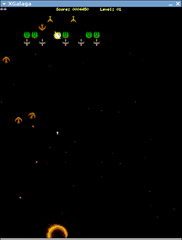 X version of the famous Galaga game