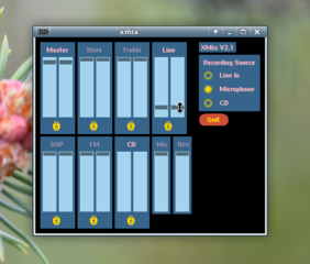 X11-based interface to the Linux sound driver mixer