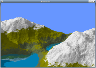Fractal landscape generator for X