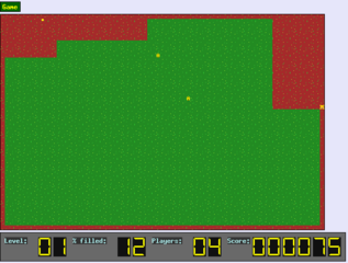 game to carve up the screen whilst dodging monsters