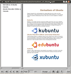 Portable Document Format (PDF) suite -- viewer for X11