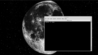 sets the root window to a picture of the moon