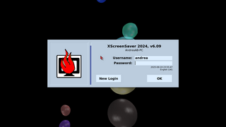 Screensaver daemon and frontend for X11