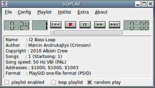 Music player for tunes from C64