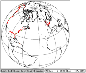 globe showing available datasets