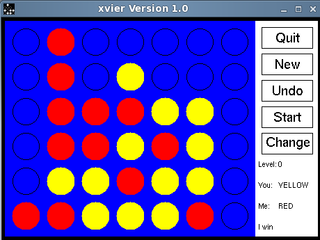 a "Four in a row" game