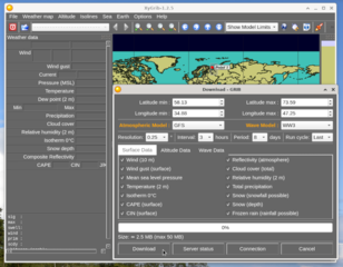 Weather data visualization,  GRIB file viewer