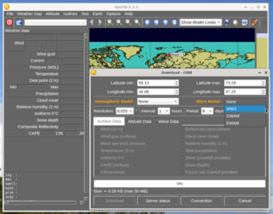 Weather data visualization,  GRIB file viewer