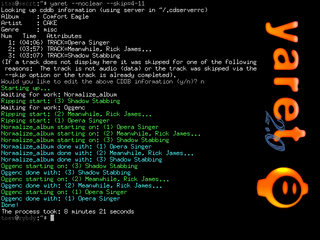console tool to turn CDs into encoded music
