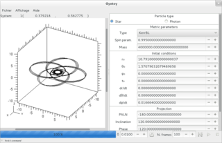 General relativisty star orbit in gyotoy