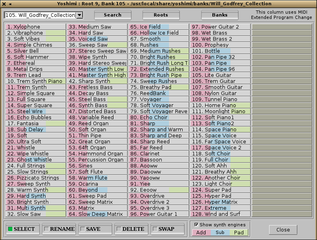 One bank of included instrument patches