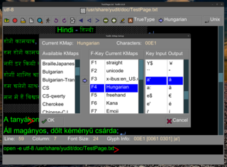 Unicode text editor (arch-dependent binaries)