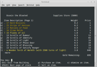A single-player, text-based, roguelike game