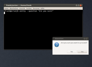 Simple shell command to ask questions
