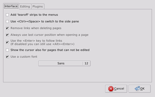 Preference Interface