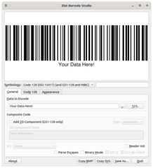 Zint Barcode Studio, a QT frontend to zint