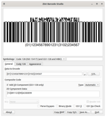 Zint Barcode Studio, a QT frontend to zint